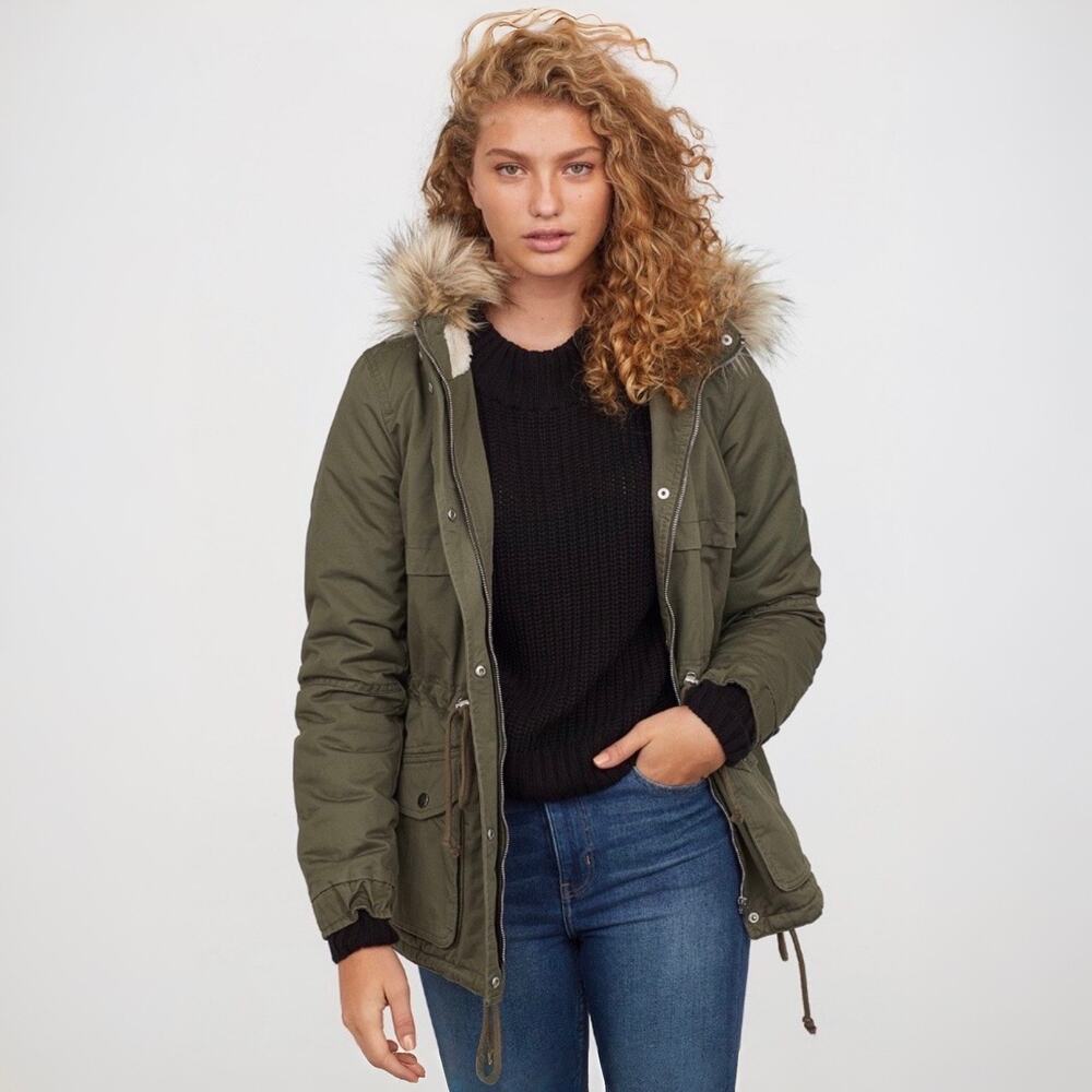 H&M DIVIDED Pile Lined Parka